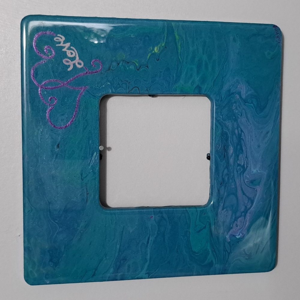 Hand Crafted Wooden Picture Frame Hand Painted Resin Essential Home Decor